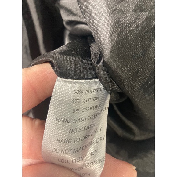 Clare & Tiffany Black Textured Fit & Flare Dress Bow Sleeves Size 16 - Picture 4 of 10